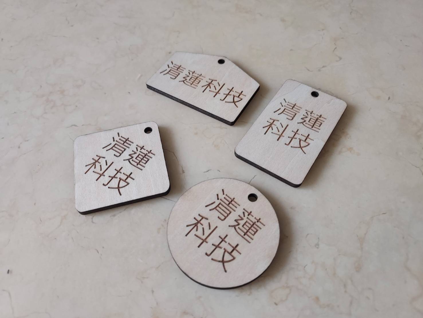 Wooden nameplate laser engraving-----Cing Lian Ltd.