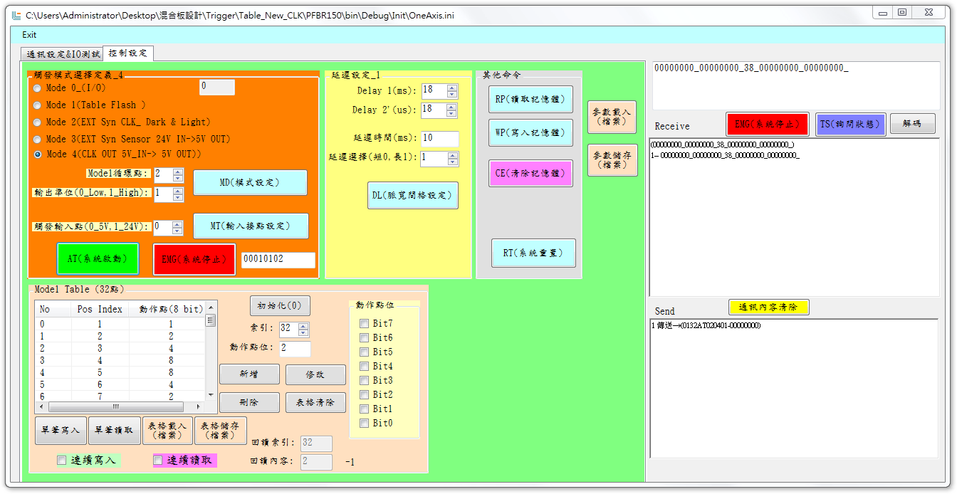 Synchronization control card setting page-----Cing Lian Ltd.