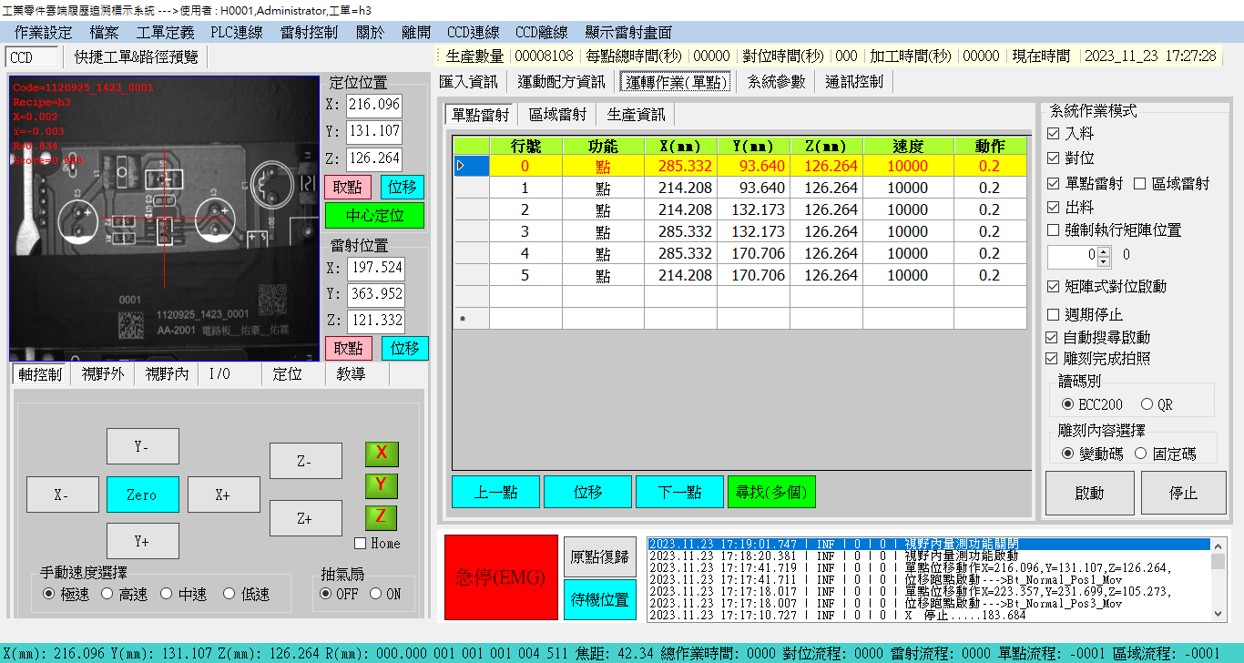 Point-to-point empty running alignment mode and production mode connection-----Cing Lian Ltd.