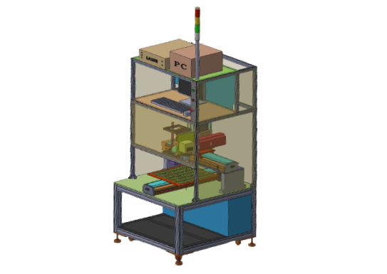 Floor-standing three-axis laser engraving machine (Visual Automatic Alignment)-----Cing Lian Ltd.